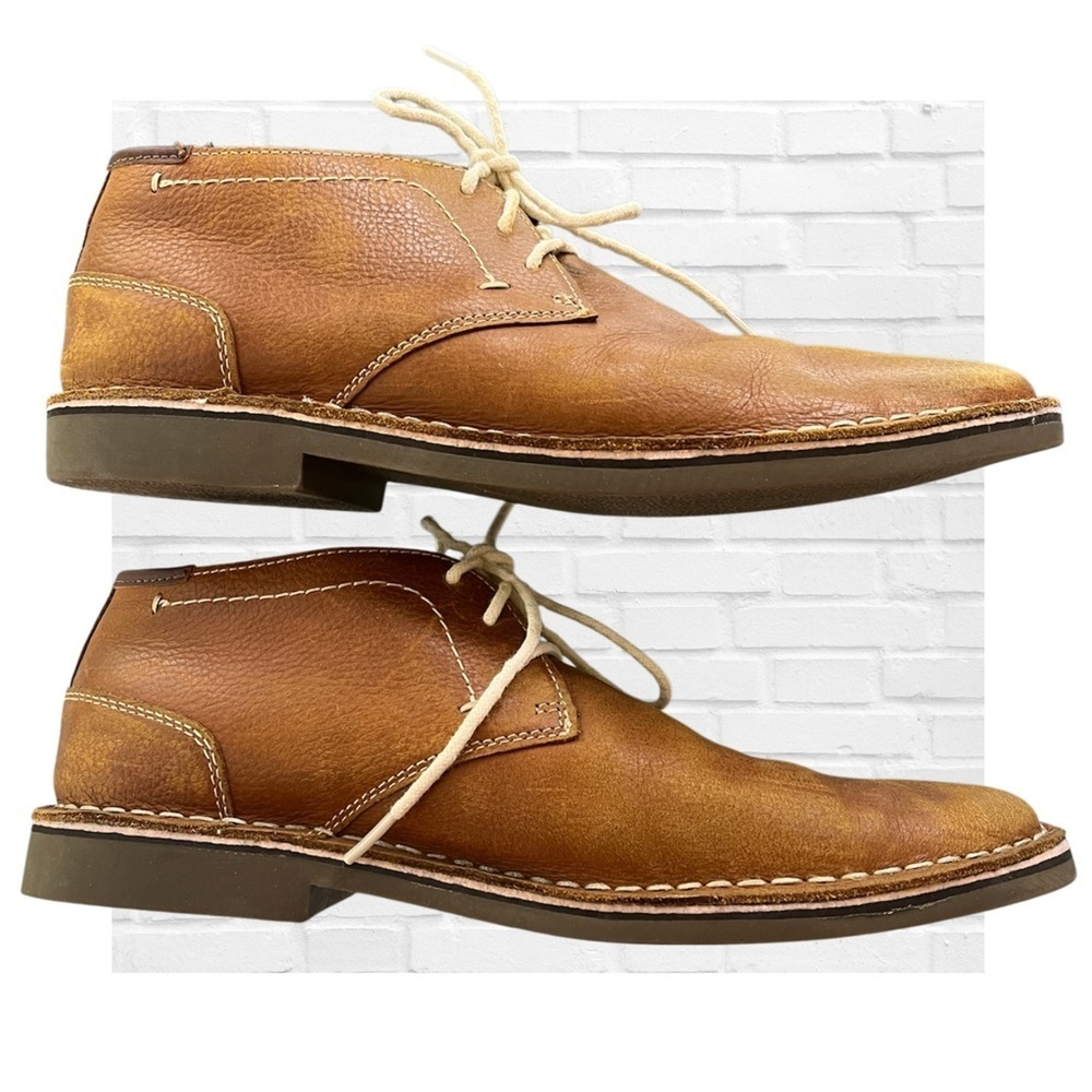 Kenneth Cole Reaction British Tan Desert Sun Distressed Chukka Boots Mens 11